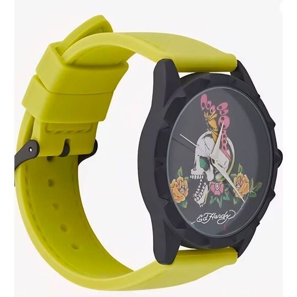 BNIB~ED HARDY Women\'s Lime Green Strap Watch
